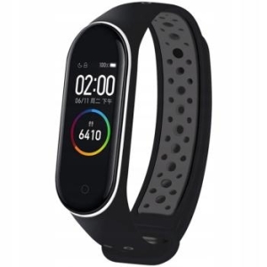 Pasek perforowany Xiaomi Mi Band 5 / 6 / 7 Czarny - 143643