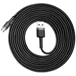 Kabel Micro USB Baseus Cafule 2,4A 3m Szary/Czarny - 144066