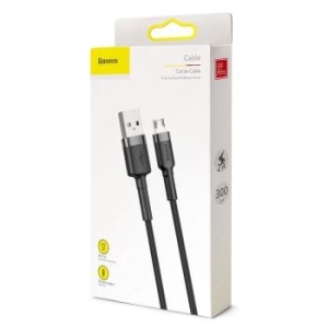 Kabel Micro USB Baseus Cafule 2,4A 3m Szary/Czarny - 144068