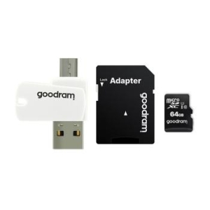 Karta pamięci 64GB Goodram All in one z adapterem UHS I CLASS 10 100MB/s + czytnik - 187116