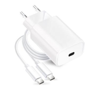 Ładowarka Sieciowa USB Typ C Forcell 3A 25W z funkcją ładowania PD i QC 4.0 + Kabel USB Typ C Biały - 206788