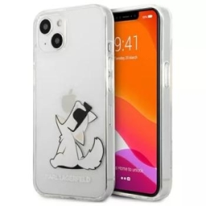 Markowy Hard Case Karl Lagerfeld Choupette Eat Cover Apple iPhone 13 Mini Przezroczysty - 187316