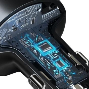 Transmiter FM Baseus Bluetooth MP3 2xUSB QC 3.0 3,4A Czarny - 147113