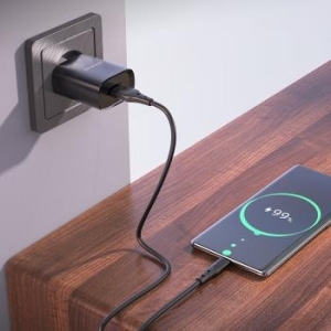 Ładowarka sieciowa USB Borofone BN1 Innovative 2,1A + Kabel USB Typ C Czarny - 147615