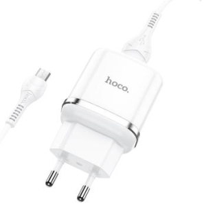 Ładowarka sieciowa USB Hoco 3A QC3.0 Fast Charge Special Single Port + Kabel Micro USB N3 Biały - 187403