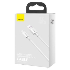 Kabel USB Typ C Baseus Superior 66W 1m Biały - 147863