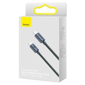 Kabel USB Typ C na USB Typ C Baseus Crystal Shine 100W 1,2m Czarny - 147867