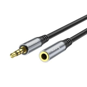 Kabel Jack 3,5mm męski na żeński Hoco UPA20 2m Czarny - 147983