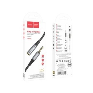 Kabel Jack 3,5mm męski na żeński Hoco UPA20 2m Czarny - 147984
