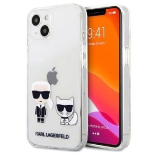Markowy Hard Case Karl Lagerfeld Ikonik & Choupette Apple iPhone 13 Mini Przezroczysty - 187463