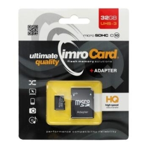 Karta Pamięci 32GB IMRO CLASS 10 UHS 3 100MB s z adapterem SD - 187471