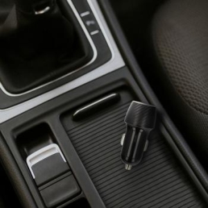 Ładowarka Samochodowa USB Typ C QWE CARBON 3.0 PD20W Czarny - 148758