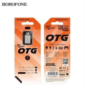 Adapter USB na Micro USB Borofone BV2 OTG Srebrny - 148849