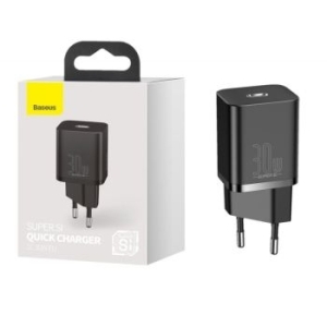 Ładowarka sieciowa USB Typ C Baseus Super Si 1C QC PD 30W 3A Czarny - 148899