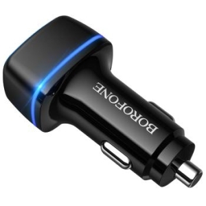 Ładowarka samochodowa 2xUSB Borofone BZ14 Max 2,4A Czarny - 149054