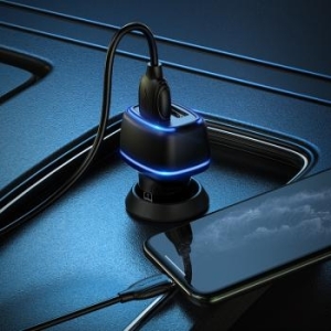 Ładowarka samochodowa 2xUSB Borofone BZ14 Max 2,4A Czarny - 149055