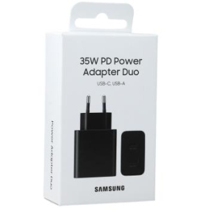 Ładowarka Sieciowa USB + USB Typ C Samsung Fast Charger EP-TA220NBEGEU 3A 35W Czarny - 149815
