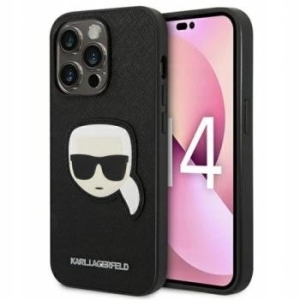 Markowy Hard Case Karl Lagerfeld Saffiano Karl Head Apple iPhone 14 Pro Czarny - 187527