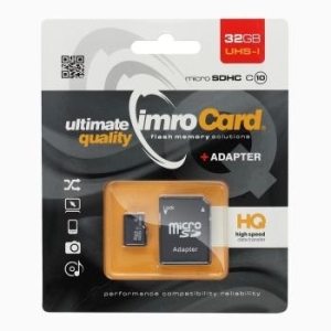 Karta Pamięci Imro Micro SD 32GB z adapterem SD - KLASA 10 UHS - 135055