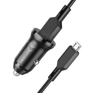 Ładowarka samochodowa Borofone BZ18 - USB - QC 3.0 18W + Kabel Micro USB Czarny - 150319