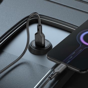 Ładowarka samochodowa Borofone BZ18 - USB - QC 3.0 18W + Kabel Micro USB Czarny - 150320