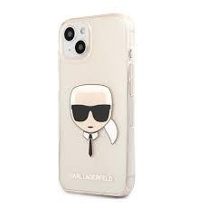 Markowy Hard Case Karl Lagerfeld Glitter Karl`s Head Apple iPhone 13 Mini Złoty - 150992