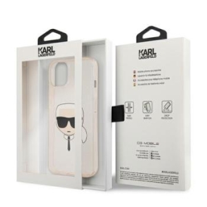Markowy Hard Case Karl Lagerfeld Glitter Karl`s Head Apple iPhone 13 Mini Złoty - 150994
