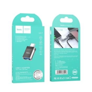 Adapter OTG ze złącza Typ C do USB A (żeński) Hoco UA17 Czarny - 152061