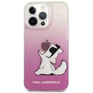 Markowy Hard Case Karl Lagerfeld Choupette Fun Apple iPhone 14 Pro Max Różowy wzór 1 - 152300