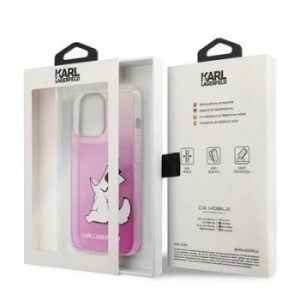 Markowy Hard Case Karl Lagerfeld Choupette Fun Apple iPhone 14 Pro Max Różowy wzór 1 - 152302