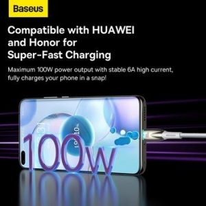 Kabel USB A Typ C PD 100W Baseus Glimmer Series 1m Biały - 153024