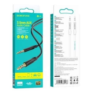Kabel Jack 3,5mm na Jack 3,5mm Borofone BL16 1m Czarny - 153843