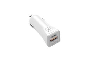 Ładowarka Samsung USB + USB Typ C MX Kappa 18W PD+QC + Kabel USB Typ C na iPhone Lightning Biały - 155186