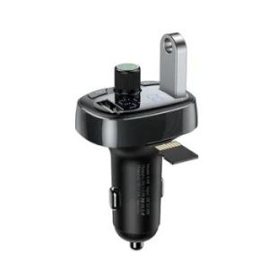 Transmiter FM Bluetooth Baseus MP3 z ładowarką samochodową 2 x USB 3,4A S-09 Czarny - 155363