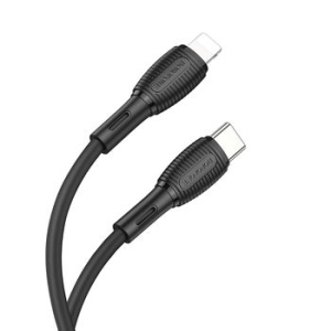 Kabel USB Typ C na iPhone Lightning Borofone BX86 Advantage PD 20W 1m Czarny - 155413