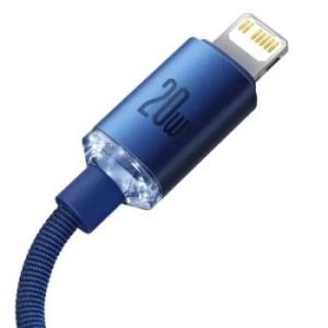 Kabel USB Typ C do iPhone Lightning Baseus PD20W Power Delivery Crystal Shine 2m Niebieski - 155536
