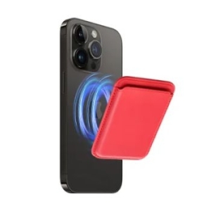 Portfel magnetyczny Leather Mag Wallet Czerwony - 155742