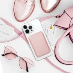 Portfel magnetyczny Leather Mag Wallet Jasny Różowy - 155752