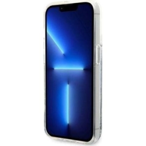 Markowy Hard Case Karl Lagerfeld Liquid Glitter RSG Apple iPhone 14 Pro Max Srebrny - 156069