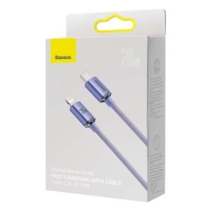 Kabel Typ C na iPhone Lightning Baseus Crystal Shine PD 20W 2m Fioletowy - 156219