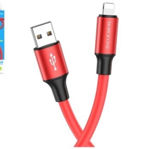 Kabel iPhone Lightning Borofone BX82 Bountiful 2,4A 1m Czerwony - 156542