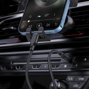 Kabel Jack 3,5mm na Lightning Borofone BL18 1m Czarny - 156774