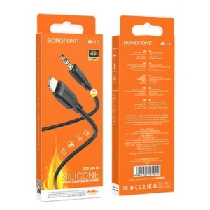 Kabel Jack 3,5mm na Lightning Borofone BL18 1m Czarny - 156775