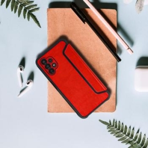 Razor Leather Book Samsung Galaxy S23 Ultra Czerwony - 157213