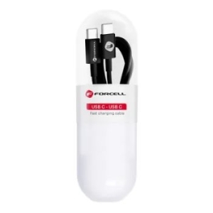 Kabel Typ C do Typ C 2.0 QC3.0 PD48W Forcell C293 Tuba 1m Czarny - 157917