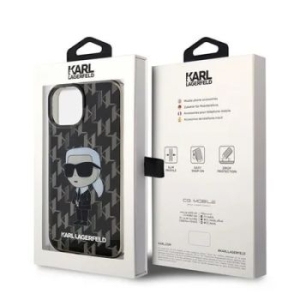 Markowy Hard Case Karl Lagerfeld Monogram Ikonik Apple iPhone 15 Czarny - 158169