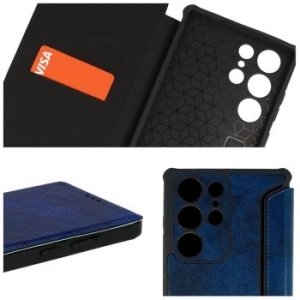 Razor Leather Book Samsung Galaxy S23 Ultra Granatowy - 158466