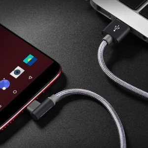 Kabel USB Typ C kątowy Borofone BX26 Express 3A 1m Szary - 158732