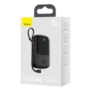 Power Bank 20000mAh USB + Typ C Baseus Qpow Pro PD 20W + Kabel iPhone Lightning Czarny - 158737