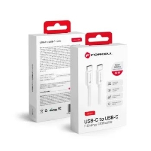 Kabel Typ C do Typ C QC4.0 3A 20V PD60W Forcell C338 0,2m Biały - 160208